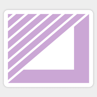 Abstract geometric pattern - purple and white. Sticker